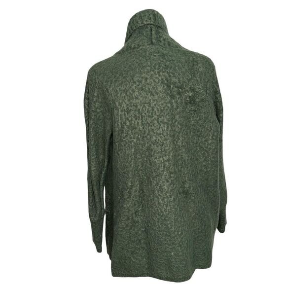 Steve Madden Solid dark Green Heavy Weight Thick Open Cardigan fuzzy size M - Picture 10 of 11